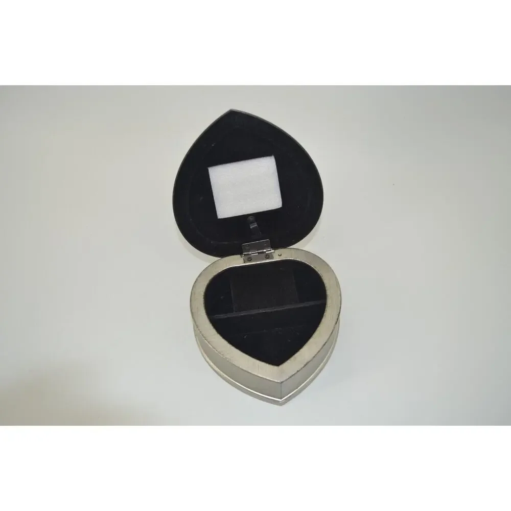 Carson Heart shaped jewelry box Silver Color Picture Frame Music Box My Friend